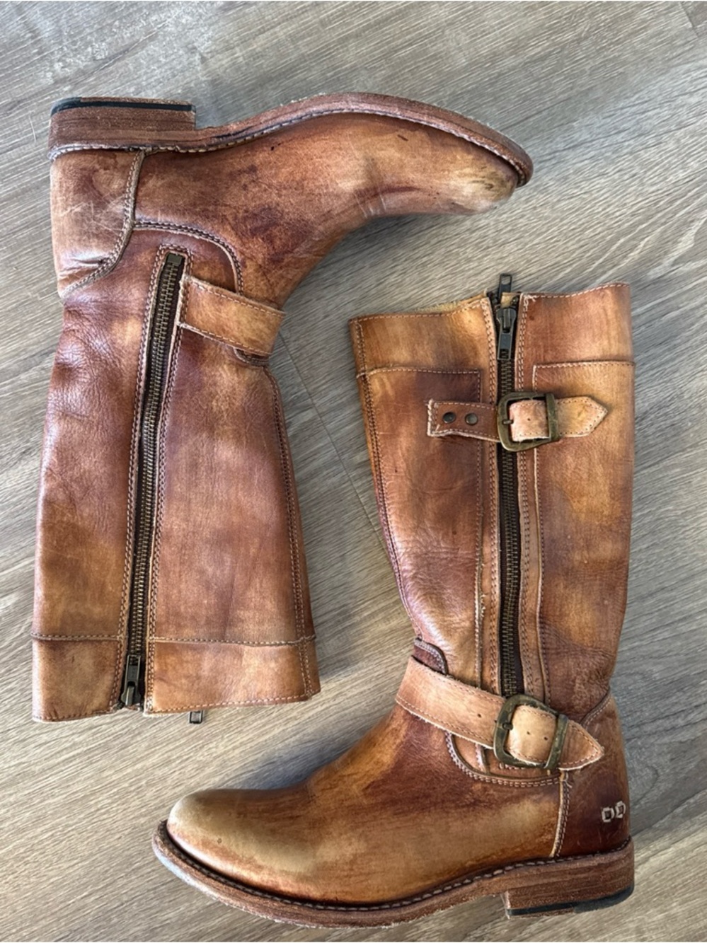 Bed Stü Gogo Lug leather knee high biker boots size 7